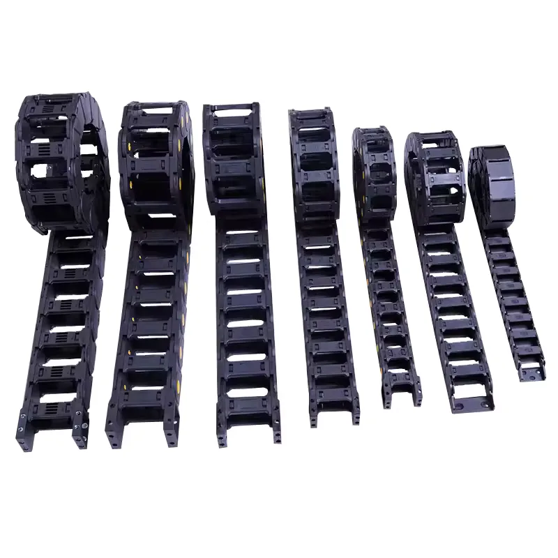 TEBAK Nylon Drag Chain Cable protection Engineering Plastic Bridge Drag Chain Fully Enclosed Machine Tool Flexible tank Chain
