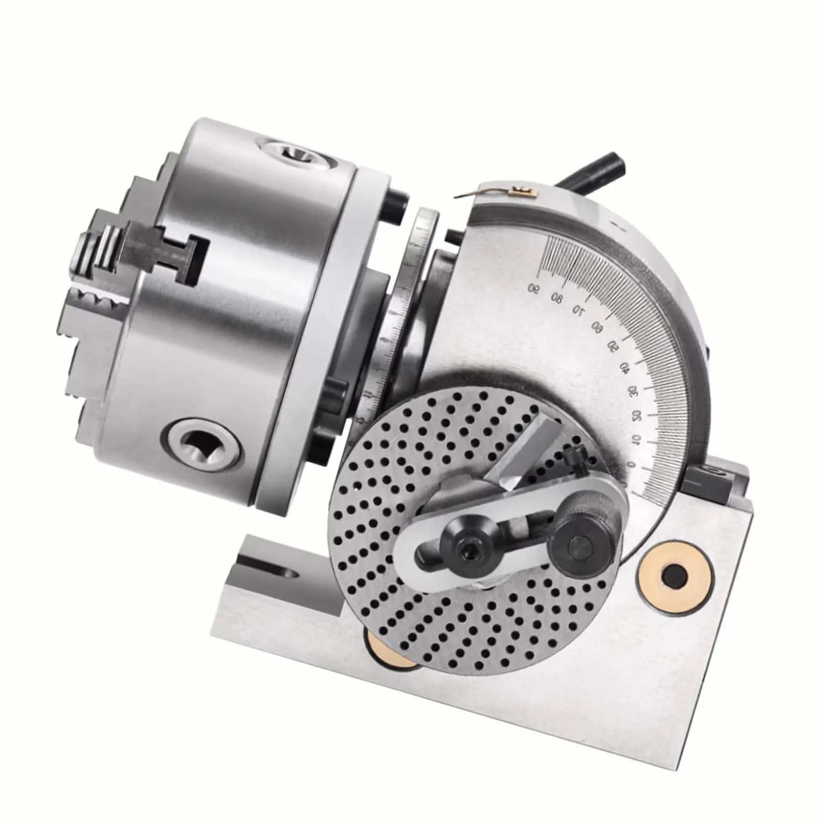 TEBAK Dual-position (Standing/Lying) Universal Indexing Head Milling Machine Hard Metal Construction 30kg Weight Rotating