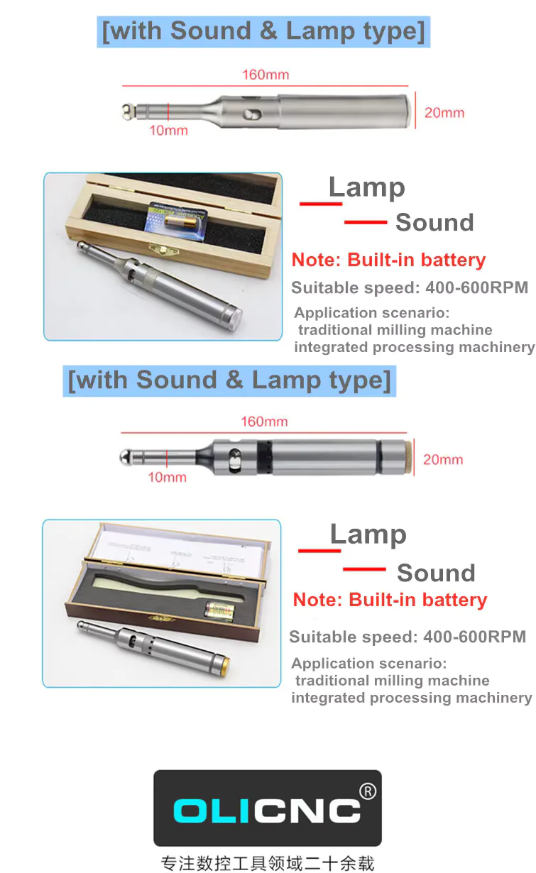 TEBAK Cnc Edge Firnder with Sound and Lamp for CNC ES-20 CE420 CE1020 Mechanical Edge Finder Best Edge Finder view 2
