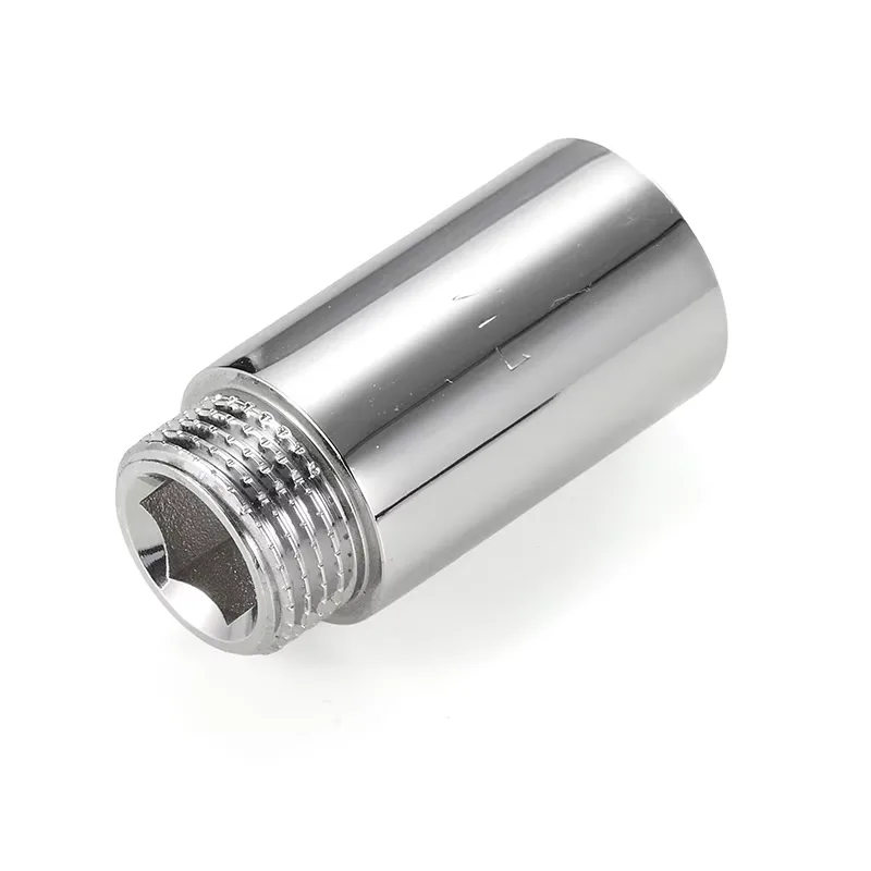 TEBAK 1/2 Inch Pex Brass Tube Hydraulic Joint Extension Nipple Fittings With Chrome Plated view 4