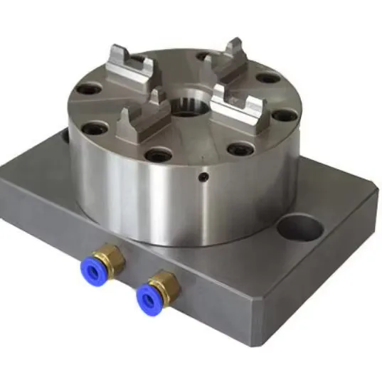 TEBAK Accuracy 0.002mm CNC Machining Steel ITS Pneumatic Chuck with Base Plate HE-C06416