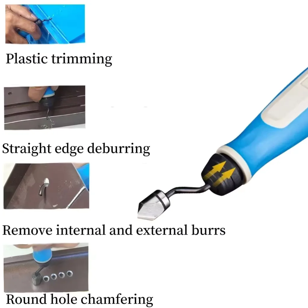 TEBAK Industrial & DIY Grade NG1000 Deburring Tool BS1010 Blade Customizable Support Trimming Knife Scraper for Chamfering view 4