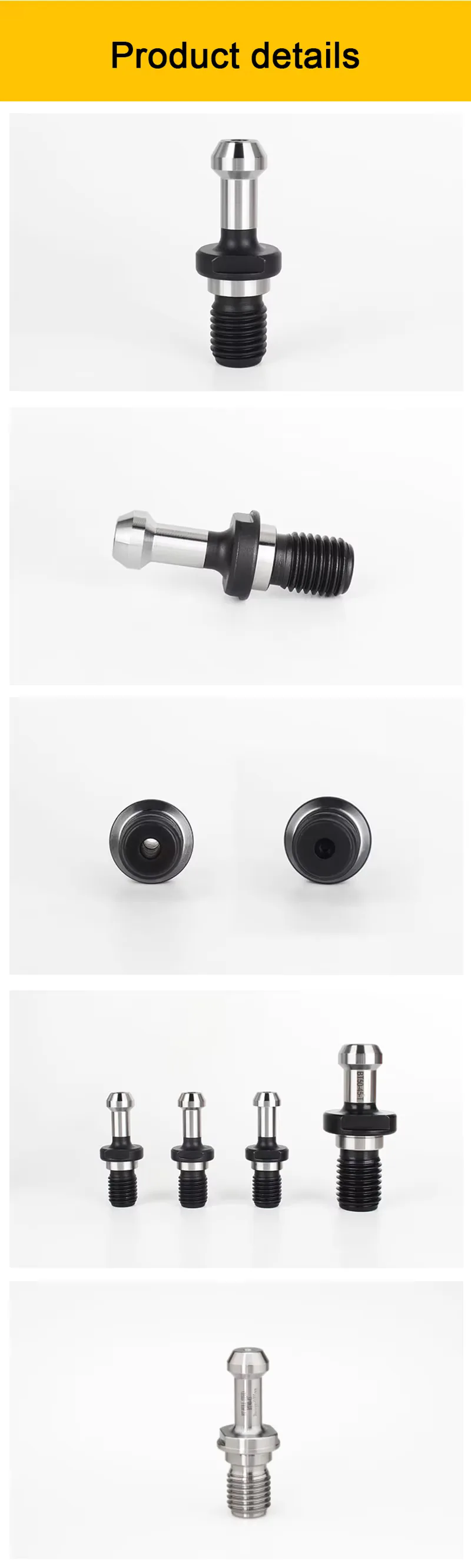 TEBAK CNC Machine Tools Accessories Pull Stud BT40 for CNC BT40-45 view 4