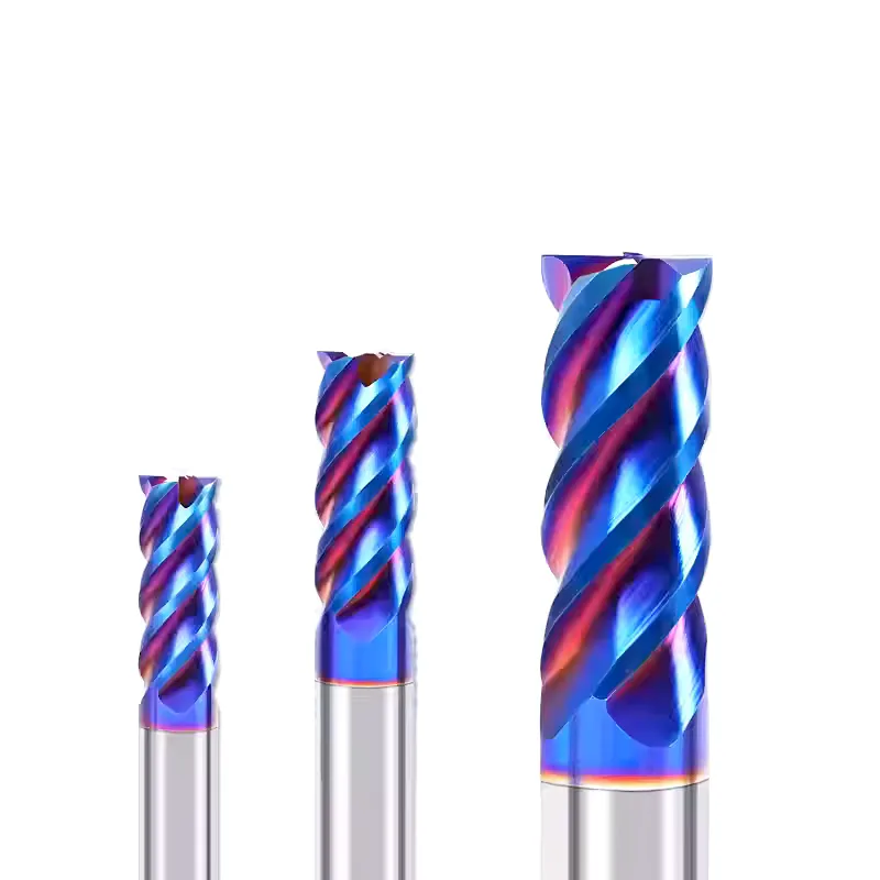 TEBAK Solid Carbide End Mill CNC Milling Cutter High Precision Metal Cutting Tools HRC65 Flat Endmill 4 Flute Machining Bit view 6