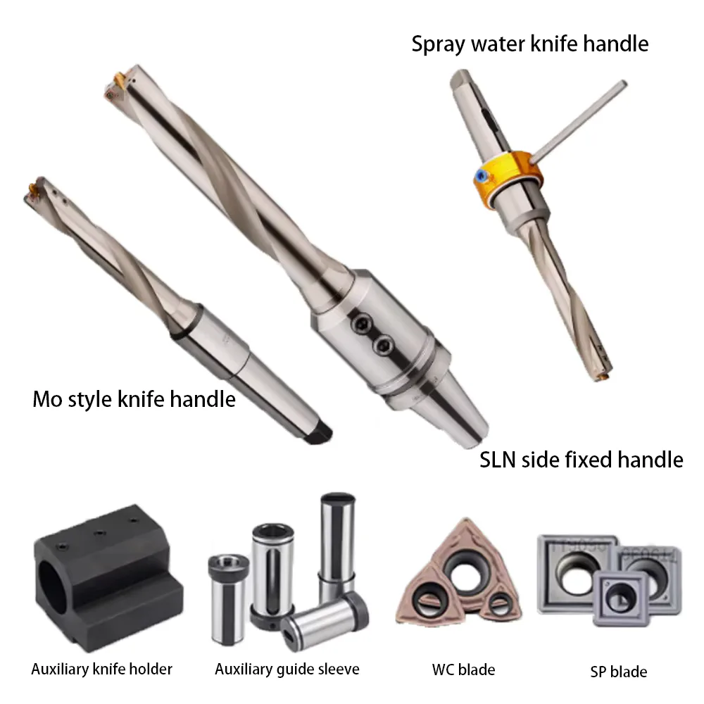 TEBAK Extended Deep Hole U-drill With Centering Drill Lathe Using CNC 6/8/10D