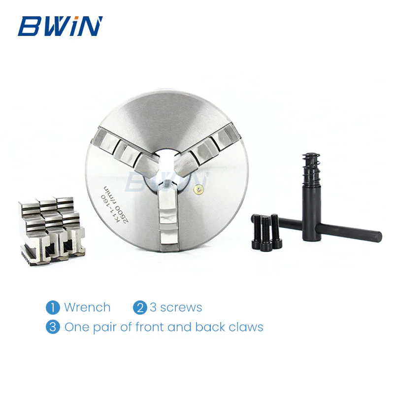 TEBAK K11 80 160A 400 Series Three-jaw Self-centering Manual Lathe Chuck 4" 8" 250mm 3 Jaw Chuck for Lathe Machine view 3