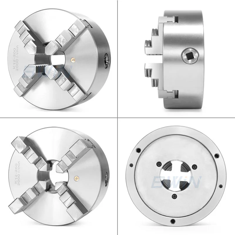 TEBAK K12 80mm Mini Manual Lathe Chuck Self-centering Chuck Lathe Chuck 4 Jaw 160mm 300mm 14 Inch 200mm view 2