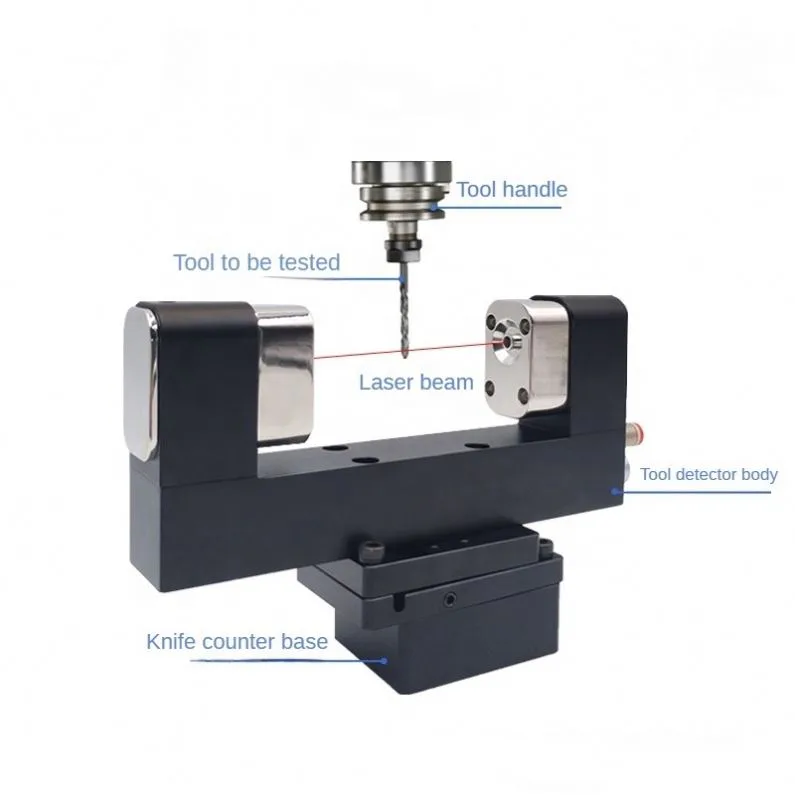 TEBAK CNC System Laser Setter Tool Length Setter Ear Compensation Non-touch Setting Probe for Machining Centers