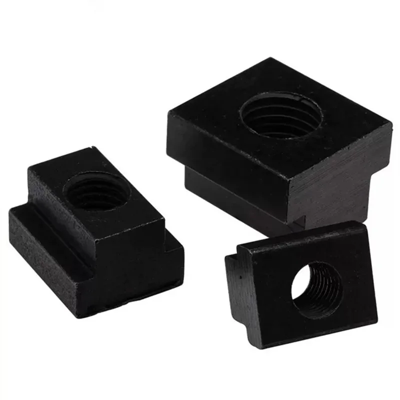 TEBAK Black Oxide Finished Nickel Plated Polished Grade 8.8 Carbon Steel Nut Tapped Through Slot T-nuts DIN508 view 5