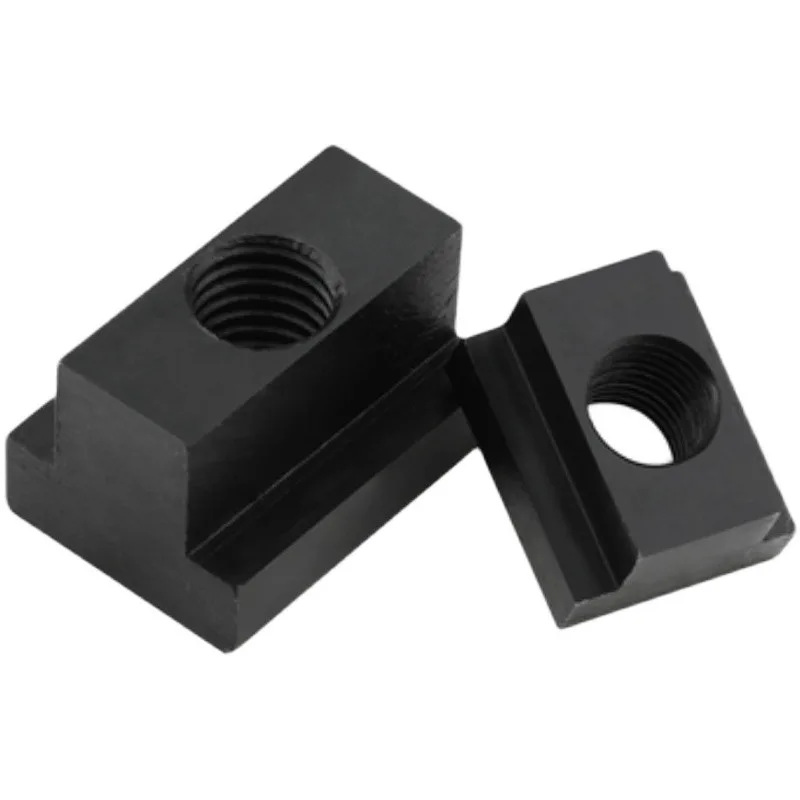 TEBAK Black Oxide Finished Nickel Plated Polished Grade 8.8 Carbon Steel Nut Tapped Through Slot T-nuts DIN508 view 4