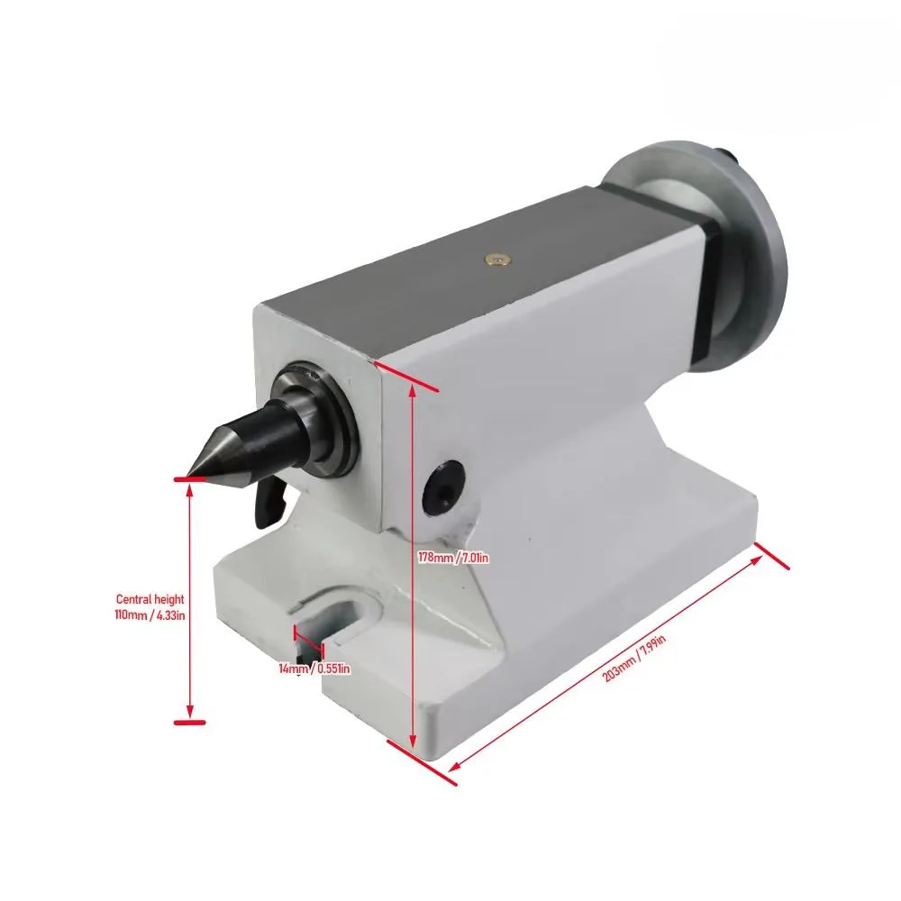 TEBAK K11-130 Three Jaw Chuck Center Height 110 mm 130PRM Tail Seat Match with 60 Servo Motot Cam Sprocket Kit for Cnc view 4