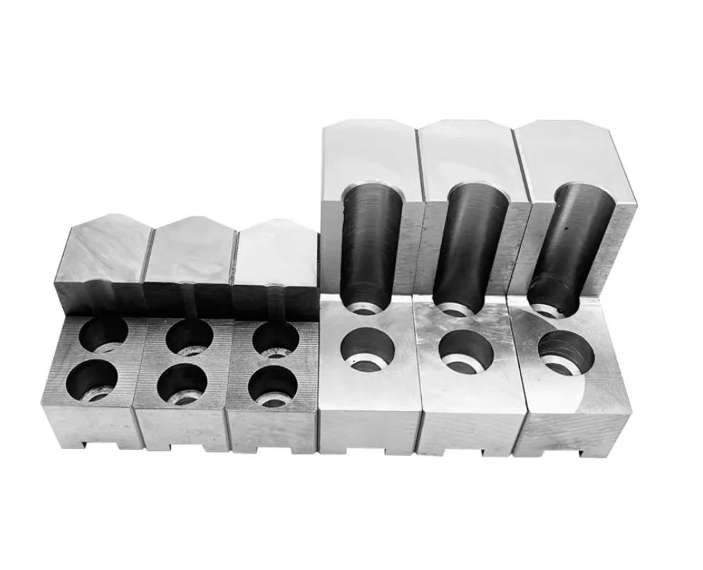 TEBAK Steel Hydraulic Three Jaw Self Centering Chuck L-shaped Raised Soft Claw 56810 Inch Hydraulic Pressure Generating Claw view 5