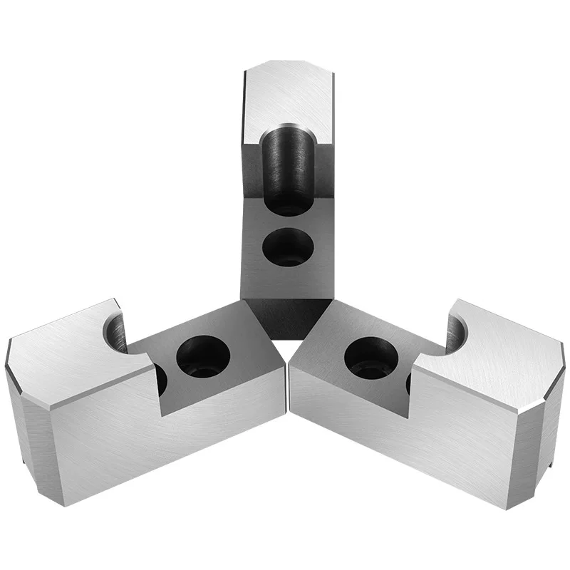 TEBAK Steel Hydraulic Three Jaw Self Centering Chuck L-shaped Raised Soft Claw 56810 Inch Hydraulic Pressure Generating Claw