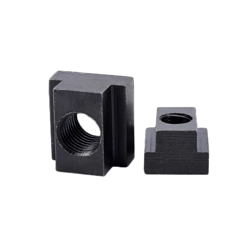TEBAK Customized Flat Head Black Oxide Fully Threaded Self-Locking CNC Machined T-nut Carbon Steel Sliding Screw T-slot Nut view 4