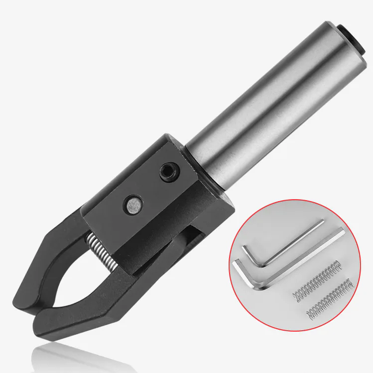 TEBAK CNC Lathe Automatic Round Square Shank Bar Puller with Tungsten Carbide Alloy Tipped Material Extractor & Clamping System