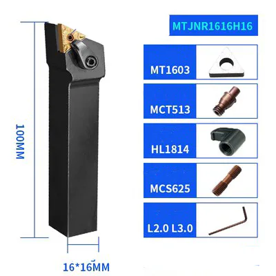 TEBAK Mtjnr/l External Turning Toolholder 93 Degree Mtjnr1616h16 2020k16 Cnc Lathe Machining Tool Holder For Tnmg Inserts view 4