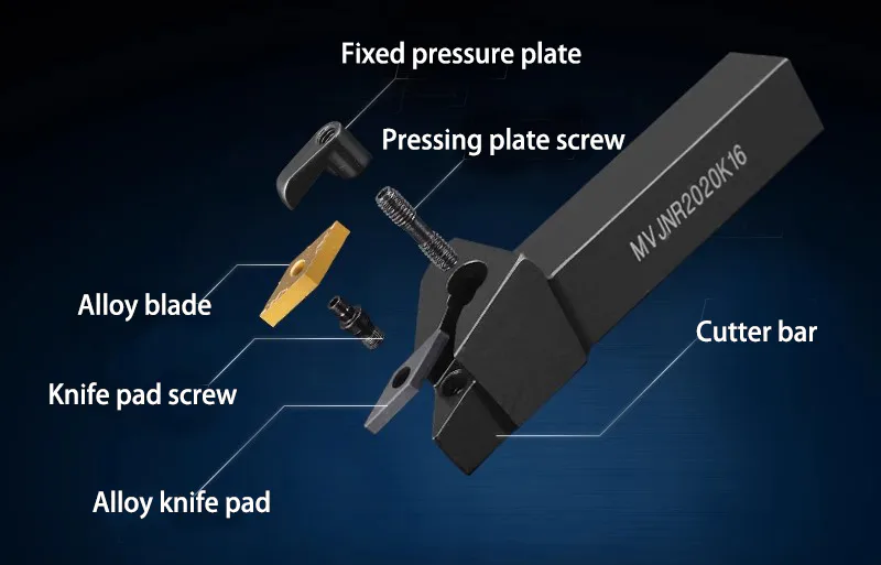 TEBAK 93 Degrees Mvjnr/l1616h16 External Tool Holder Cnc Turning Tool Holder For Vnmg Insert view 3