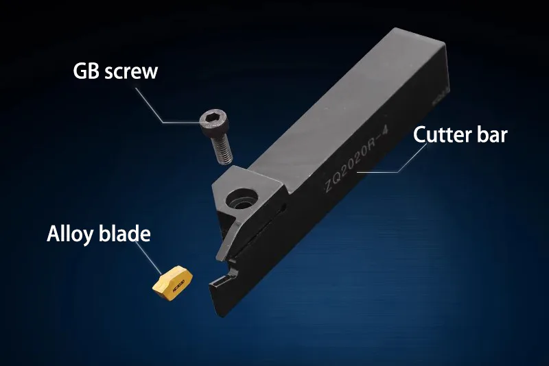 TEBAK Cnc Groove Cutter Cutting Tool Bar Zq2020r/2525r-3-4 Single Head External Cutting Tool Lathe Tool Groove Cutter view 5