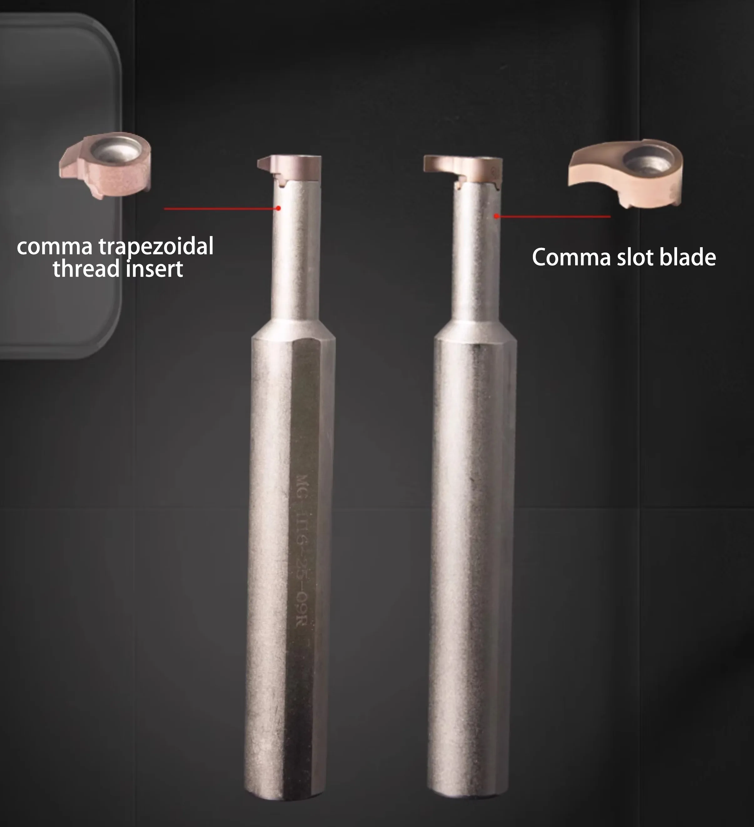 TEBAK Numerical Control Inner Hole Deep Groove Blade Small Hole Groove Digging Comma Blade Shank Mb-05gr/07gr/09gr Arc Angle view 5