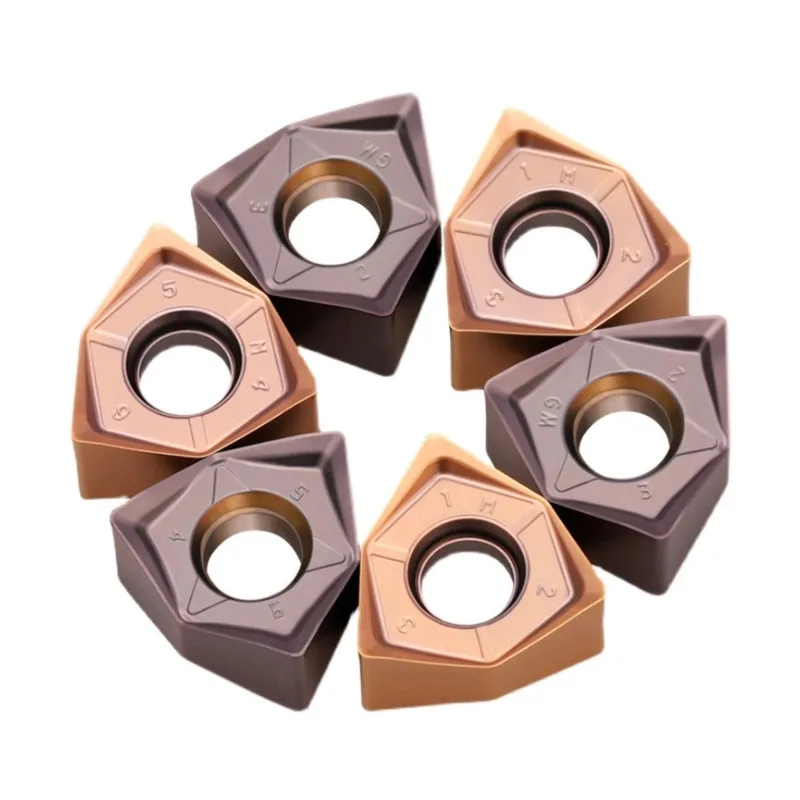 TEBAK Carbide Inserts Wnmu080608 En Gm High Feed Heavy Cut Face Milling Tool Cnc Cutting Tools Wnmu 080608