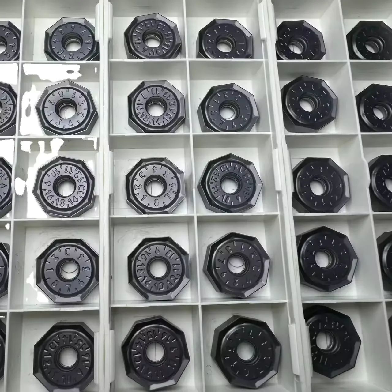 TEBAK Heavy Cutting Cnc Milling Blade 45 Degree Face Milling Double-sided 16-edge Onmu080608-mp/ci/sh Pvd Coating Supported view 2