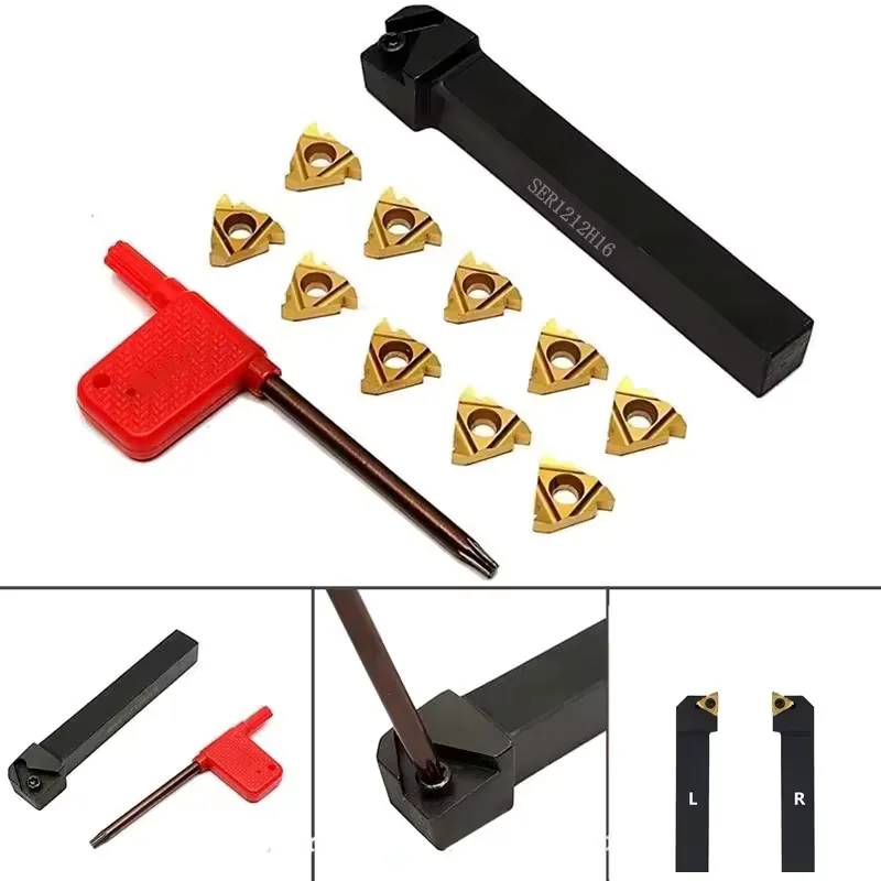 TEBAK Carbide Thread Cutting Insert 16IR 16ER AG60 AG55 Threading Turning Insert HRC40-HRC60