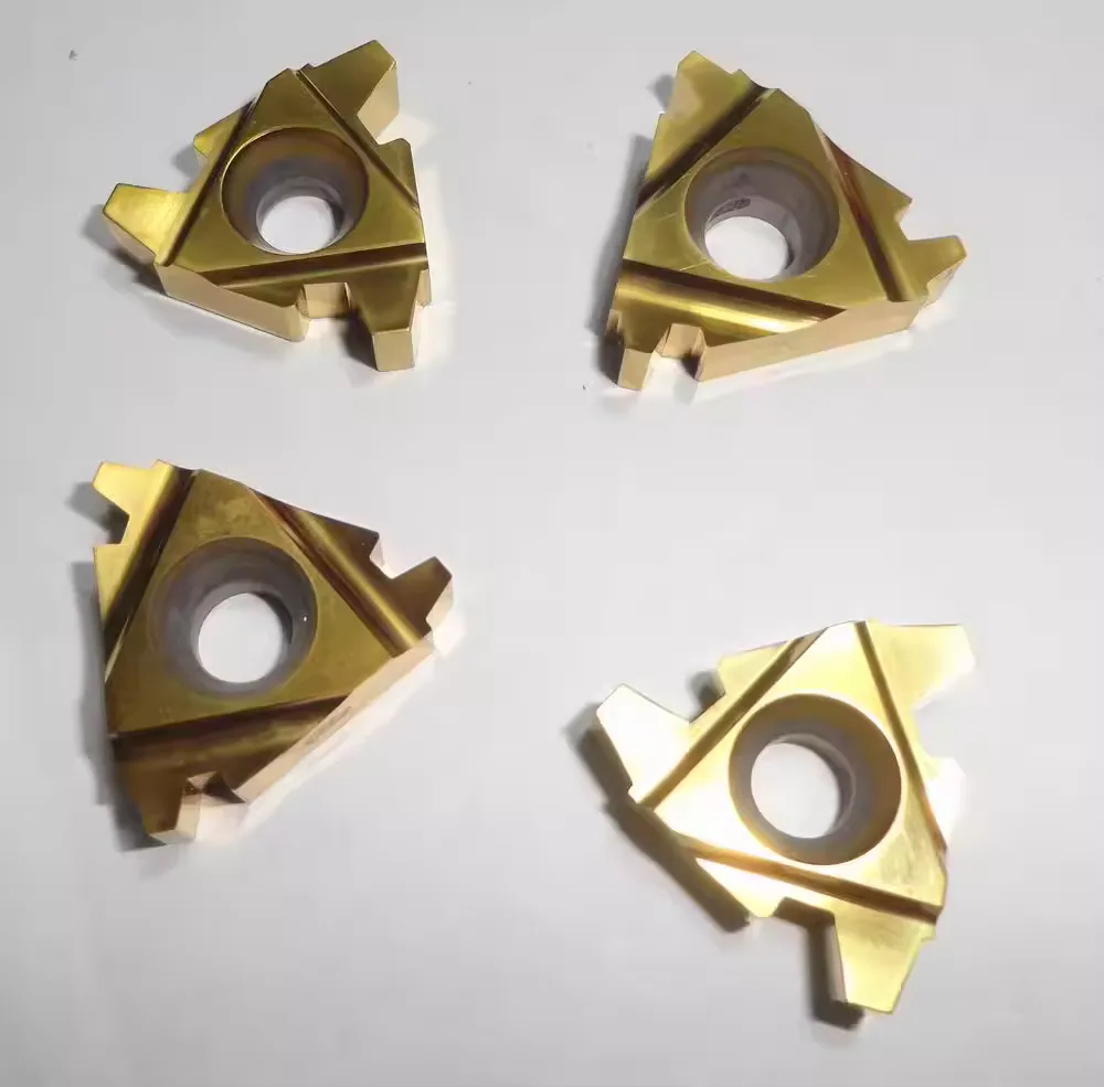 TEBAK Solid Carbide CNC Customizable Thread Turning Inserts 16IR-6RD/8RD/10RD22NR/27NR Triangle Shape CVD Steel for Turning Tools view 2