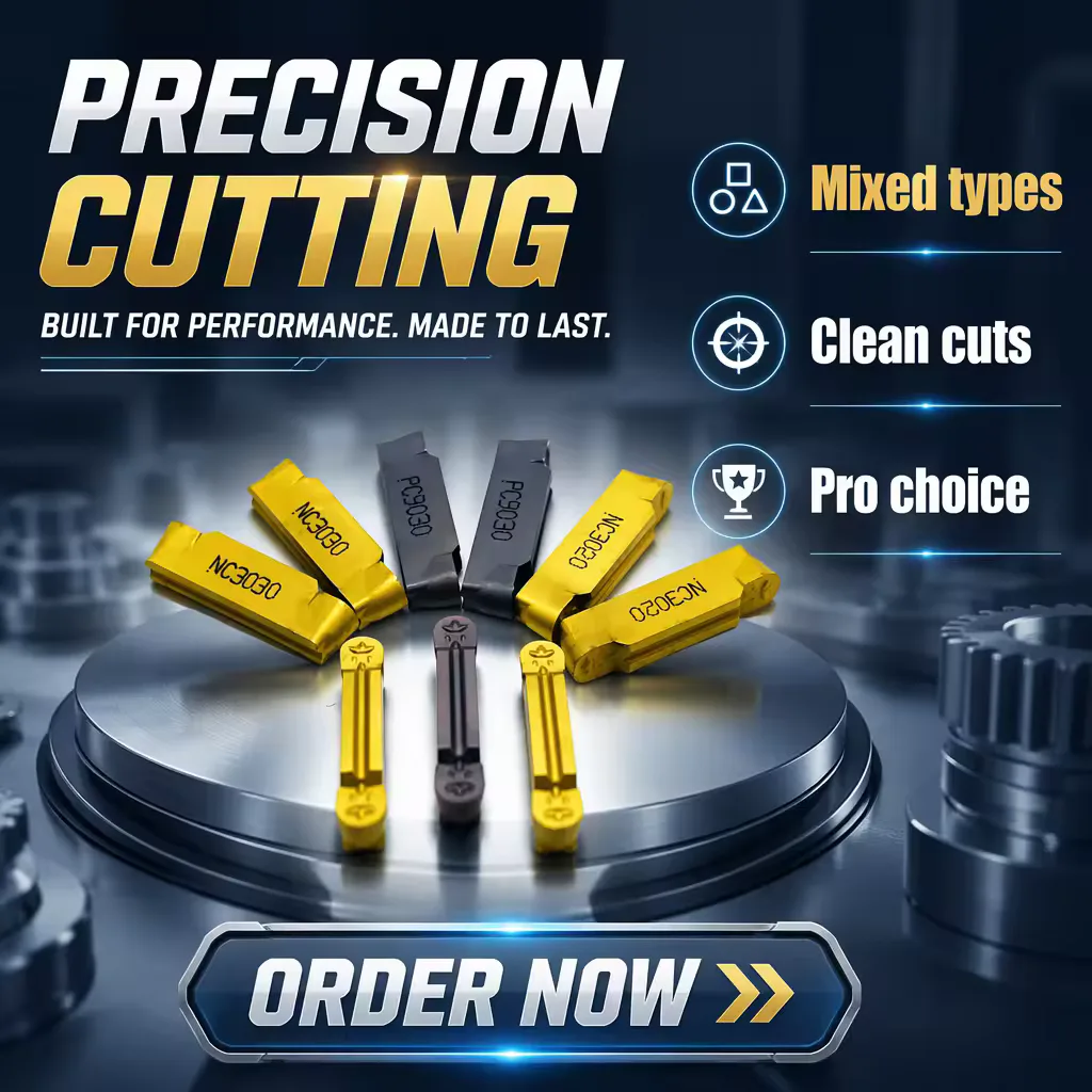 TEBAK 10pcs Slotting Carbide Inserts Tdc2 Tdc3 Tdc4 Cnc Grooving Inserts Cnc Lathe Tools Turning Tools view 3