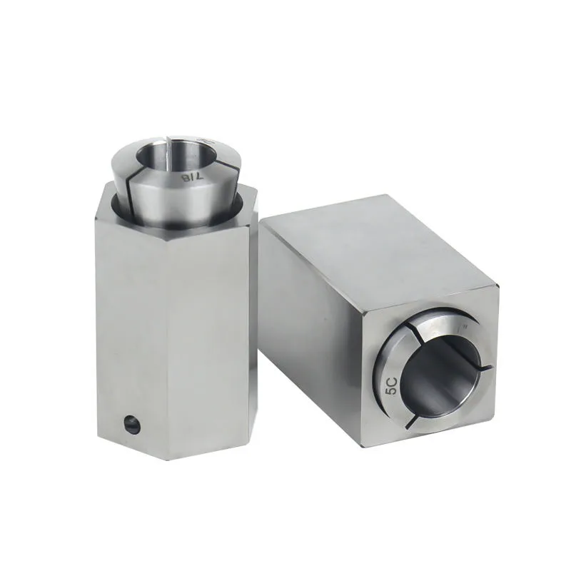 TEBAK 5C Collet Block Set Square & Hex Rings Collet Closer Holder Milling Lathe Workholding view 4
