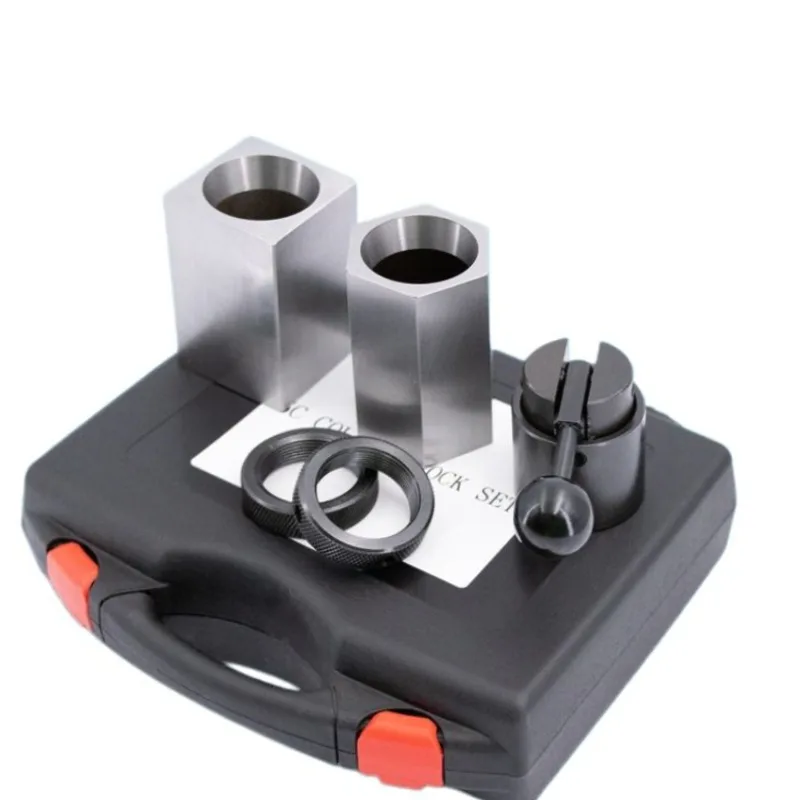 TEBAK 5C Collet Block Set Square & Hex Rings Collet Closer Holder Milling Lathe Workholding