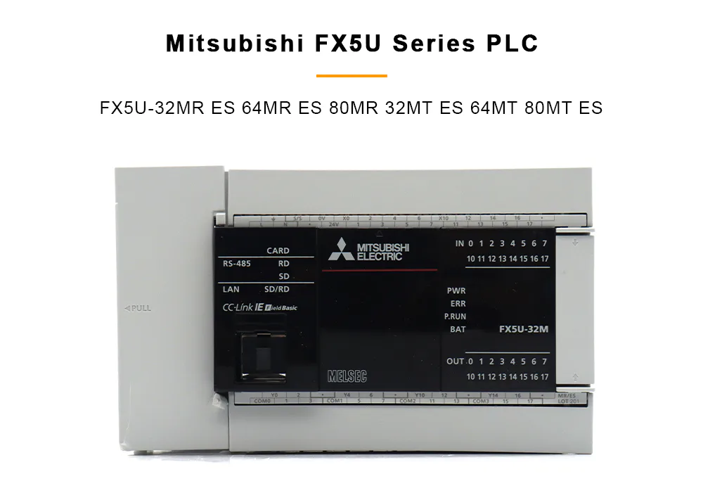 TEBAK PLC FX5U-32MT/ES/64MT/80MT/32MR/64MR/80MR CNC Programmable Controller view 2