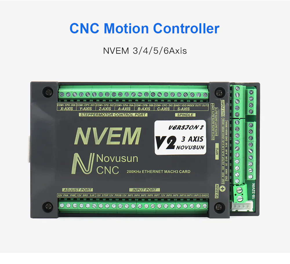 TEBAK MACH3 NVEM V2.1 CNC Motion Controller 3Axis 4Axis 5Axis 6Axis 200Hz Ethernet Interface for Stepper and Servo Motor view 2