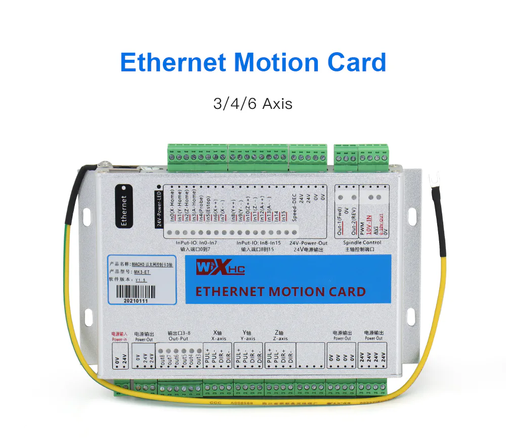 TEBAK Mach3 Breakout Board 3-6Axis Ethernet Motion Control Card 2000KHz Support Windows7 10 for CNC Lathe Machine view 2