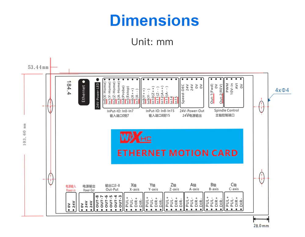 TEBAK Mach3 Breakout Board 3-6Axis Ethernet Motion Control Card 2000KHz Support Windows7 10 for CNC Lathe Machine view 5