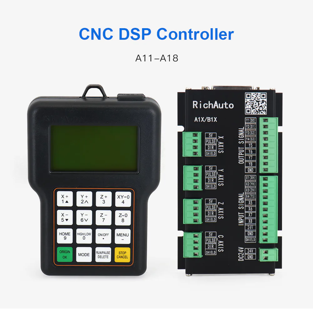 TEBAK CNC Controller DSP A11 A12S A15 A18 3Axis 4Axis or Plasma Controller ATC for CNC Router Machine view 2