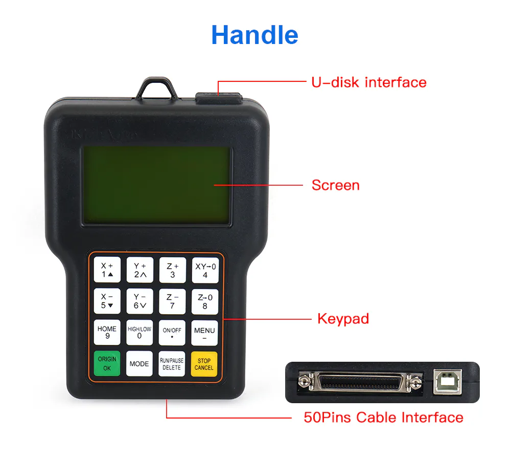 TEBAK CNC Controller DSP A11 A12S A15 A18 3Axis 4Axis or Plasma Controller ATC for CNC Router Machine view 4
