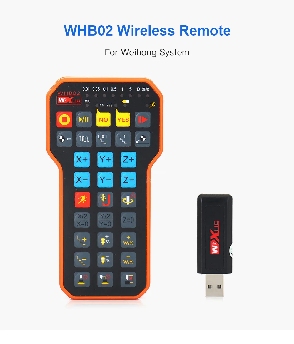 TEBAK NC Studio USB Wireless Remote Control Handle WHB02 DSP Control Handle for CNC Engraving and Cutting Machine view 2
