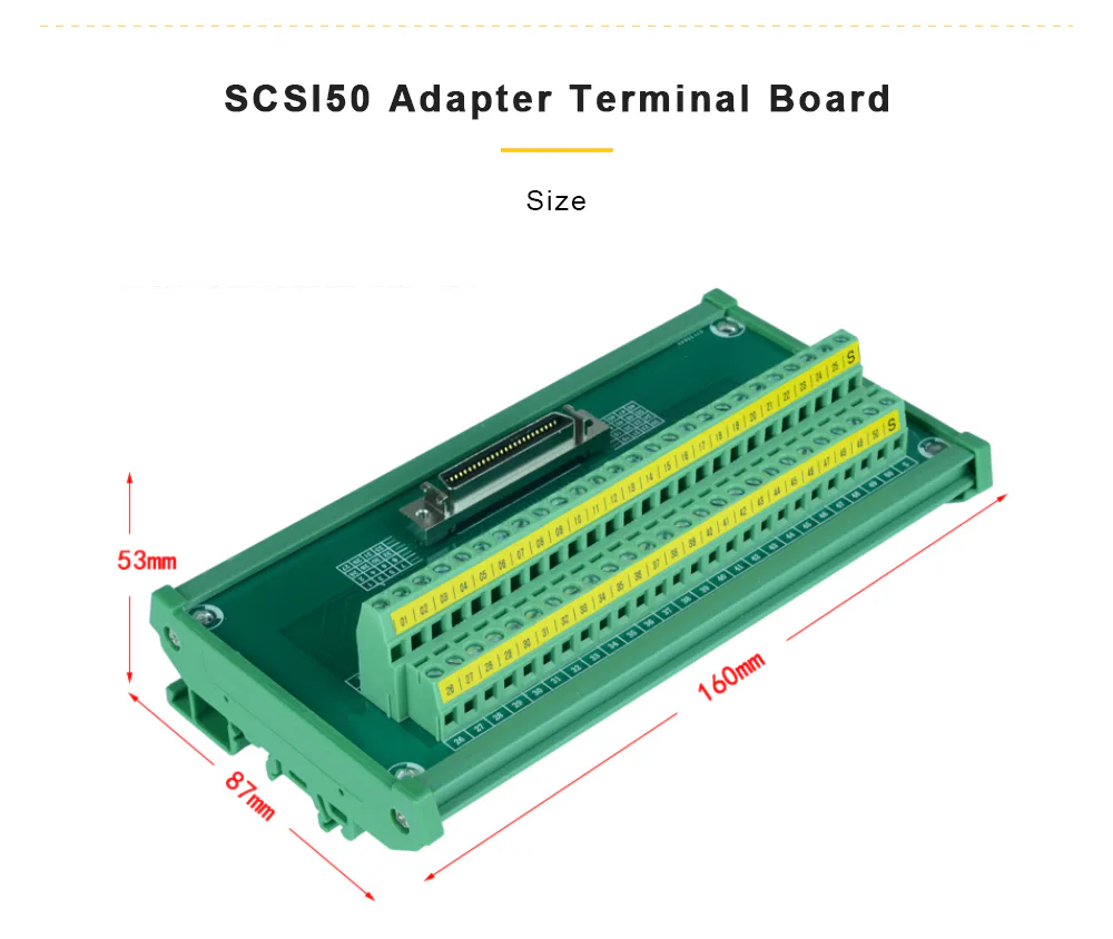 TEBAK Servo CN1 50-pin Terminal Board SCSI 50-pin Data Cable view 2