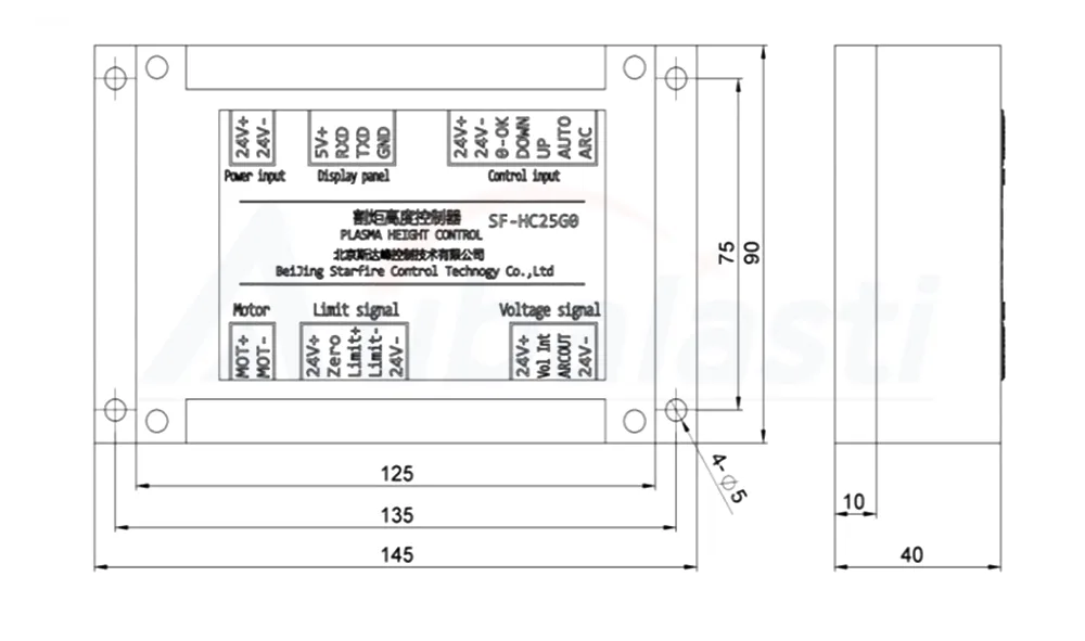TEBAK SF-HC25K Plasma ARC Voltage Height Controller With Lifter JYKB-100 for Plasma Cutting Machine Height Adjuster view 5