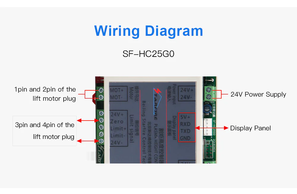 TEBAK SF-HC25K Plasma ARC Voltage Height Controller With Lifter JYKB-100 for Plasma Cutting Machine Height Adjuster view 6