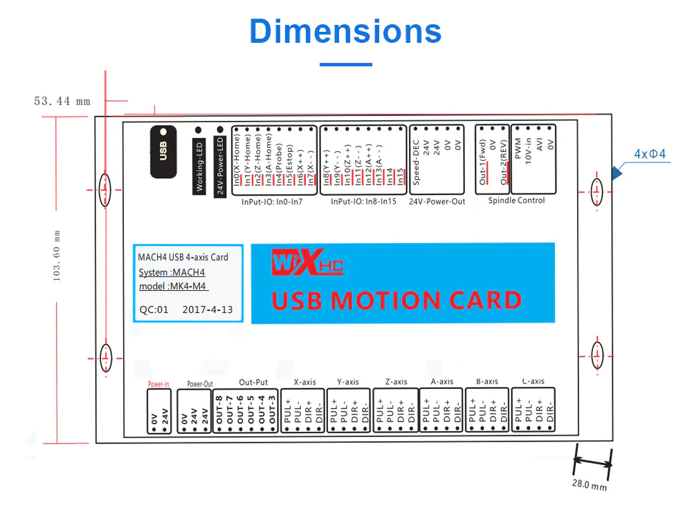TEBAK Mach4 USB Breakout Board 3 4 6 Axis USB Motion Control Card 2000KHz Support Windows7 10 for CNC Enrgaver Lathe Machine view 3
