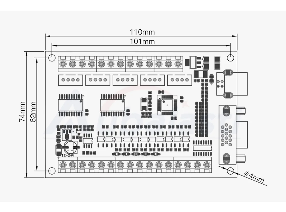 TEBAK Upgrade CNC MACH3 USB 5 Axis 100KHz USB CNC Smooth Stepper Motion Controller Card Breakout Board for CNC Engraving 12-24V view 4