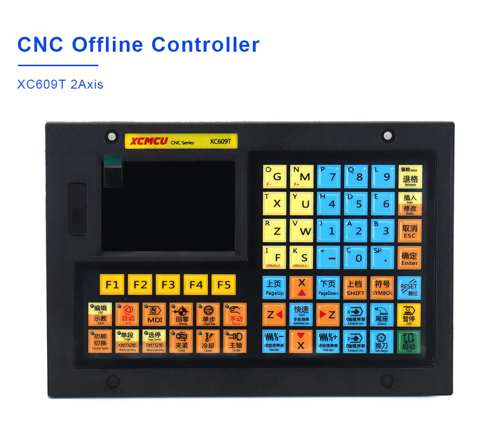 TEBAK XC609T 2Axis USB CNC Control System G-code Support Outer, Circle End Face, Slot, Taper, Arc, Deep Hole Drilling view 2
