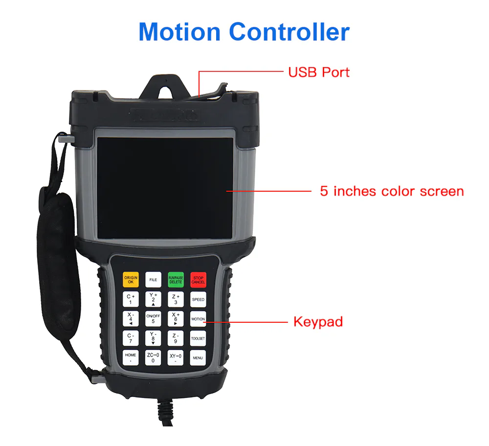 TEBAK 5Inch Multi-Color CNC DSP Controller A51 A57 A58 3/4Axis Linkage Support ATC Cylinder for CNC Router view 5