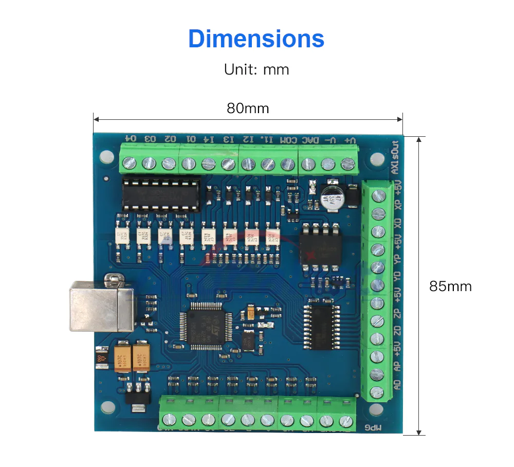 TEBAK CNC USB MACH3 Breakout Board 100Khz 4-Axis Interface Driver Motion Controller Driver Board for CNC Engraving 12-24V view 3