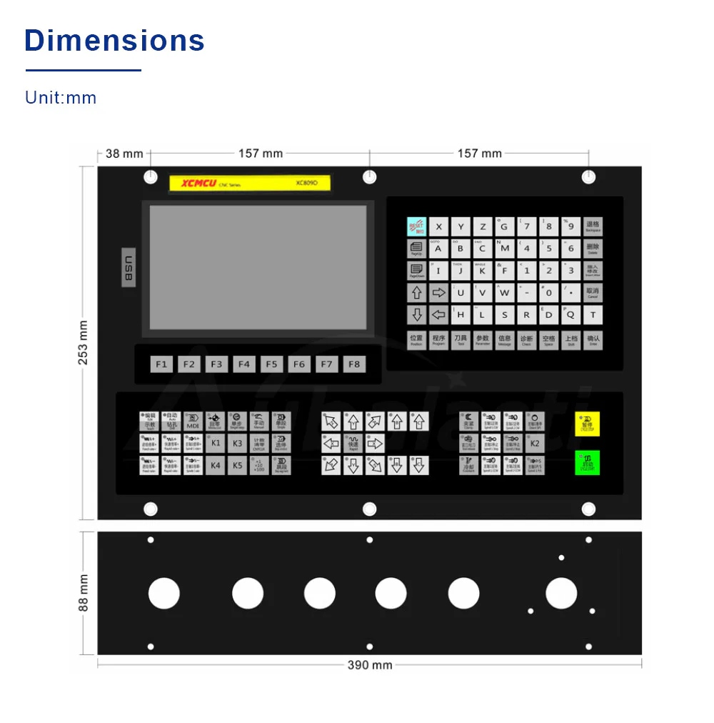 TEBAK XC809T 2-6 Axis Multifunctional Lathe Controller with Tool Magazine Supports G-code ATC Fanuc Digital Spindles view 3