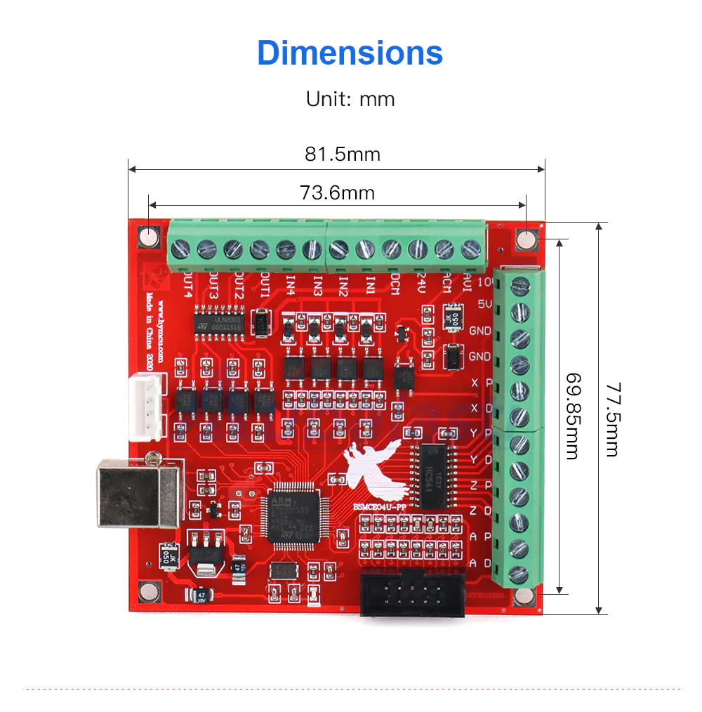 TEBAK CNC USB MACH3 Breakout Board 100Khz 4-Axis Interface Driver Motion Controller Driver Board for CNC Engraving 12-24V view 3