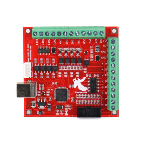 TEBAK CNC USB MACH3 Breakout Board 100Khz 4-Axis Interface Driver Motion Controller Driver Board for CNC Engraving 12-24V
