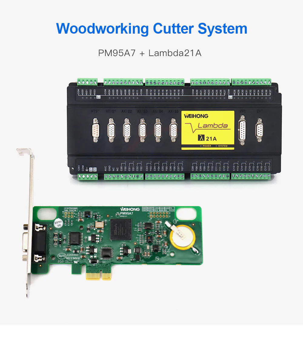 TEBAK Pulse Cutting Control System Lambda21A+PM95A Bus Control System Lambda21E 3-5Axis for CNC Wood Cutting view 2