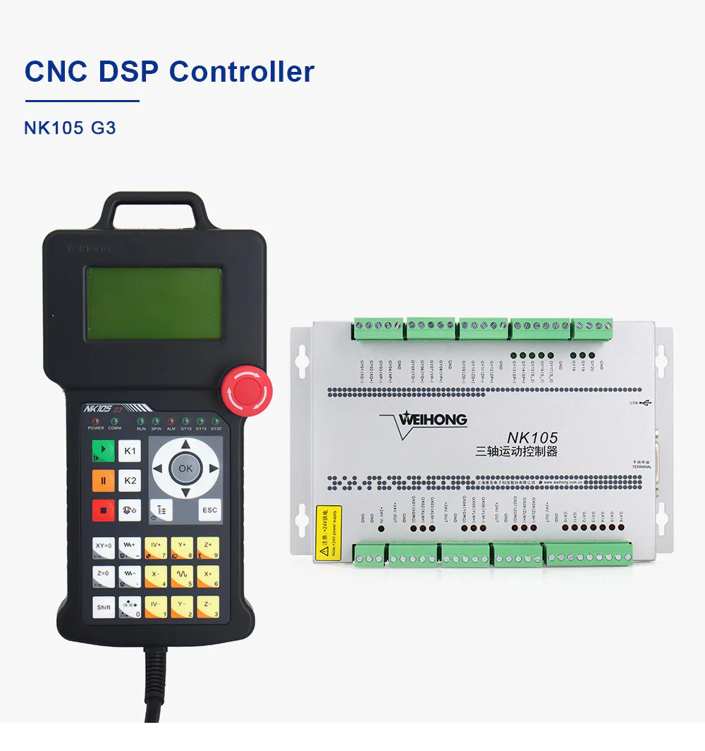 TEBAK NcStudio NK105G3 CNC DSP Motion Control System 3Axis Motion Card NK105 G3 Remote Handle for CNC Router view 2